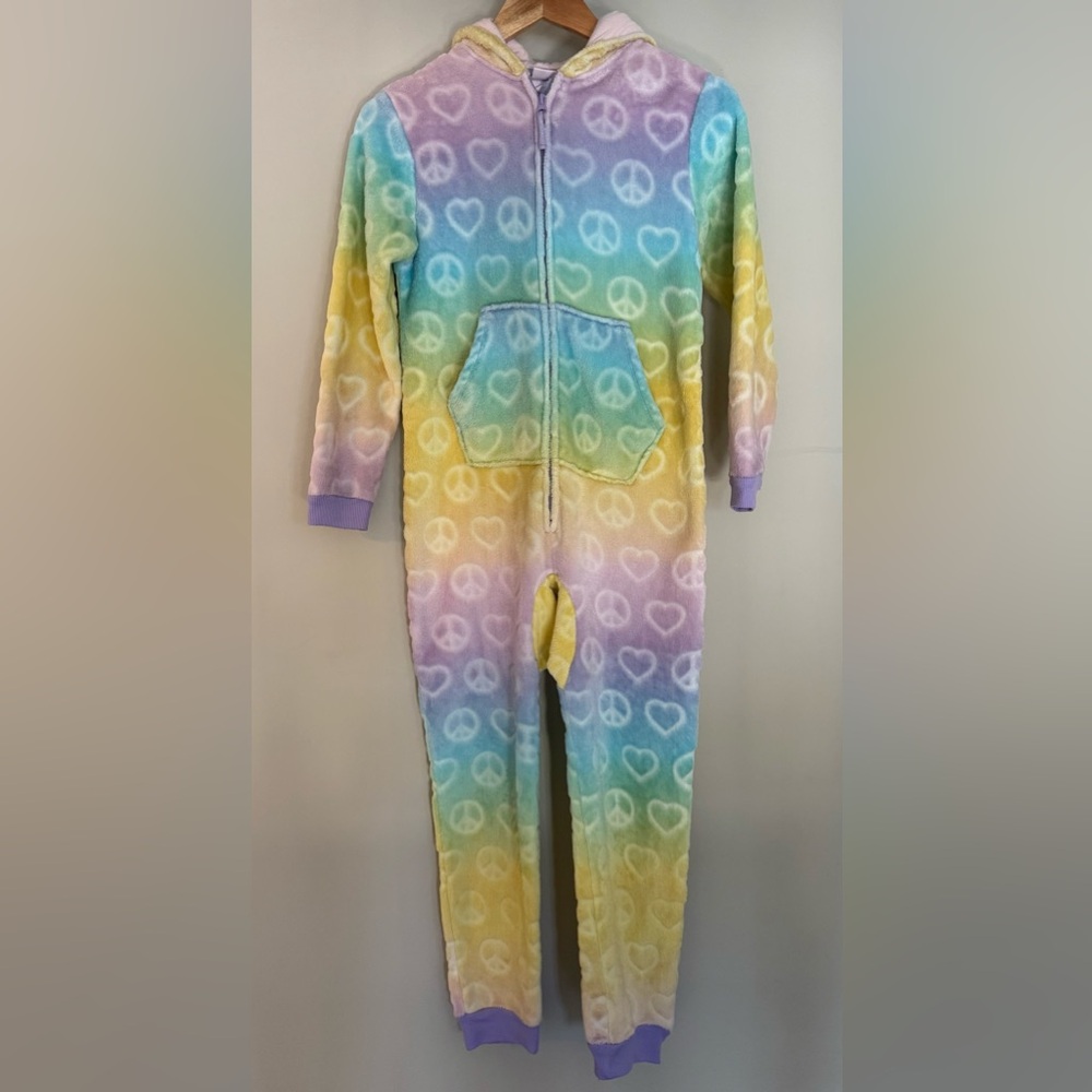 More Than Magic Girls Pastel Peace, Love & Happiness Cozy Onesie - L (10/12)